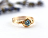 Girl's Aquamarine Birthstone Ring