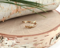 Dandelion Wish Wrap Ring - 14K Yellow Gold Filled