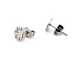 Hammered Flat Round Studs