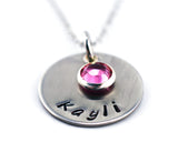 Single Name Stamped Necklace