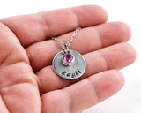 Single Name Stamped Necklace