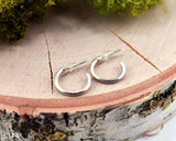 Tiny Sterling Silver Open Hoop Earrings