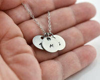 Small Silver Initial Necklace