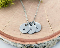 Small Silver Initial Necklace
