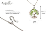 Silver Garnet Tree of Life Crystal Necklace (January)