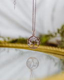 Copper Ruby Tree of Life Crystal Necklace (July)